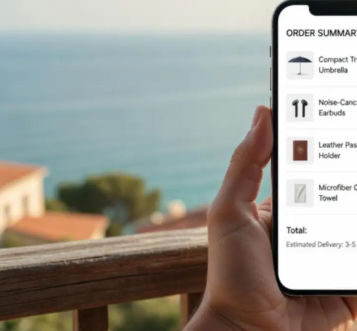 Mobilne podsumowanie zamówienia z organizerami podróżnymi